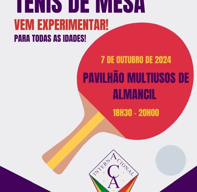 Nova modalidade – Ténis de mesa